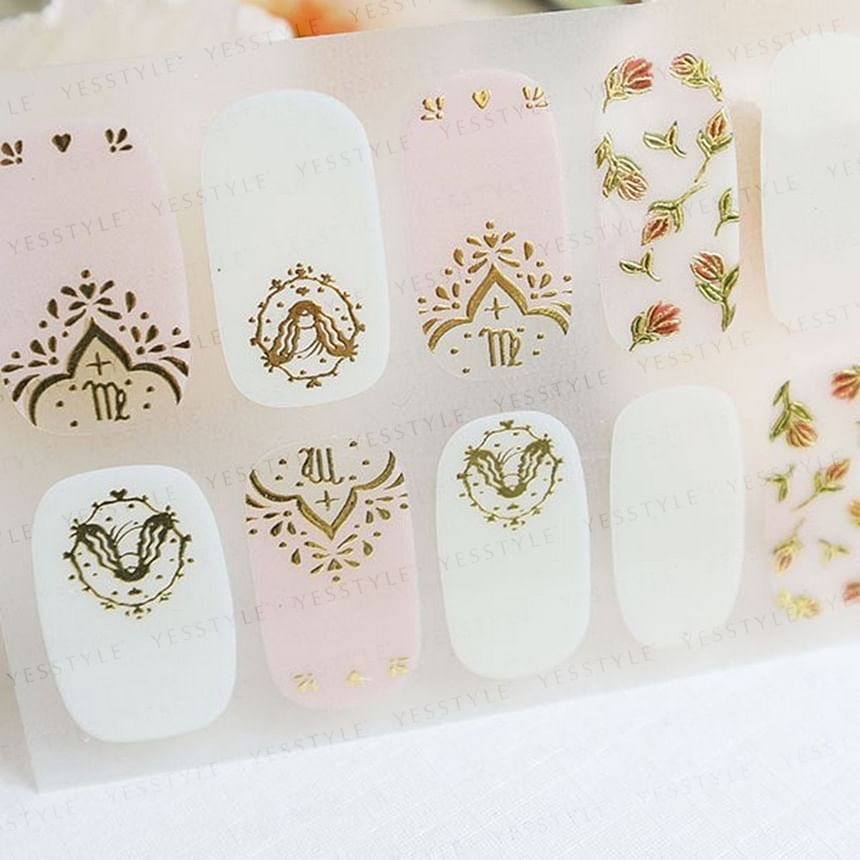 Lunacaca - Virgo Constellation Nail Art Stickers, 24 pcs, 10 g, 4892022001048
