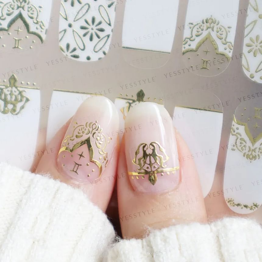 Lunacaca - Gemini Constellation Nail Art Stickers, 24 pcs, 10 g, 4892022001050