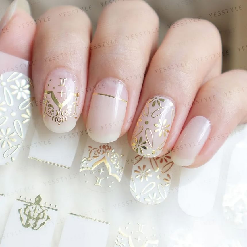 Lunacaca - Gemini Constellation Nail Art Stickers, 24 pcs, 10 g, 4892022001050
