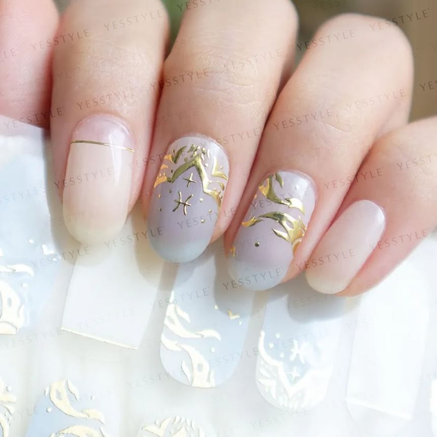 Lunacaca - Pisces Constellation Nail Art Stickers, 24 pcs, 10 g, 4892022001052