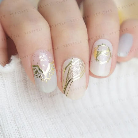 Lunacaca - Aquarius Constellation Nail Art Stickers, 24 pcs, 10 g, 4892022001053