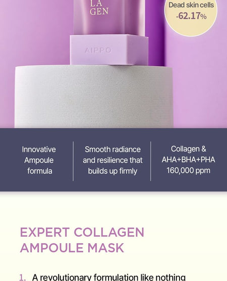AIPPO - Expert Collagen Ampoule Mask, 30ml, 80 g, 8809875902653