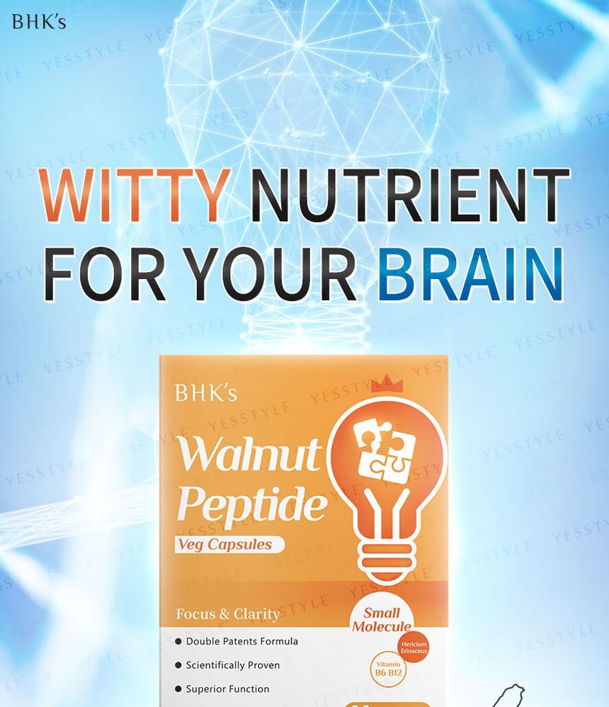 BHK’s - Walnut Peptide Veg Capsule, 60 capsules, 240 g, 4713051524789