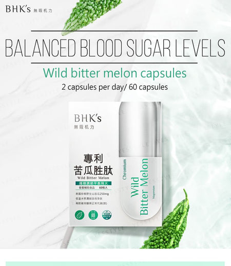 BHK’s - Wild Bitter Melon Extract Ex Veg Capsule, 60 capsules, 240 g, 4713051526592