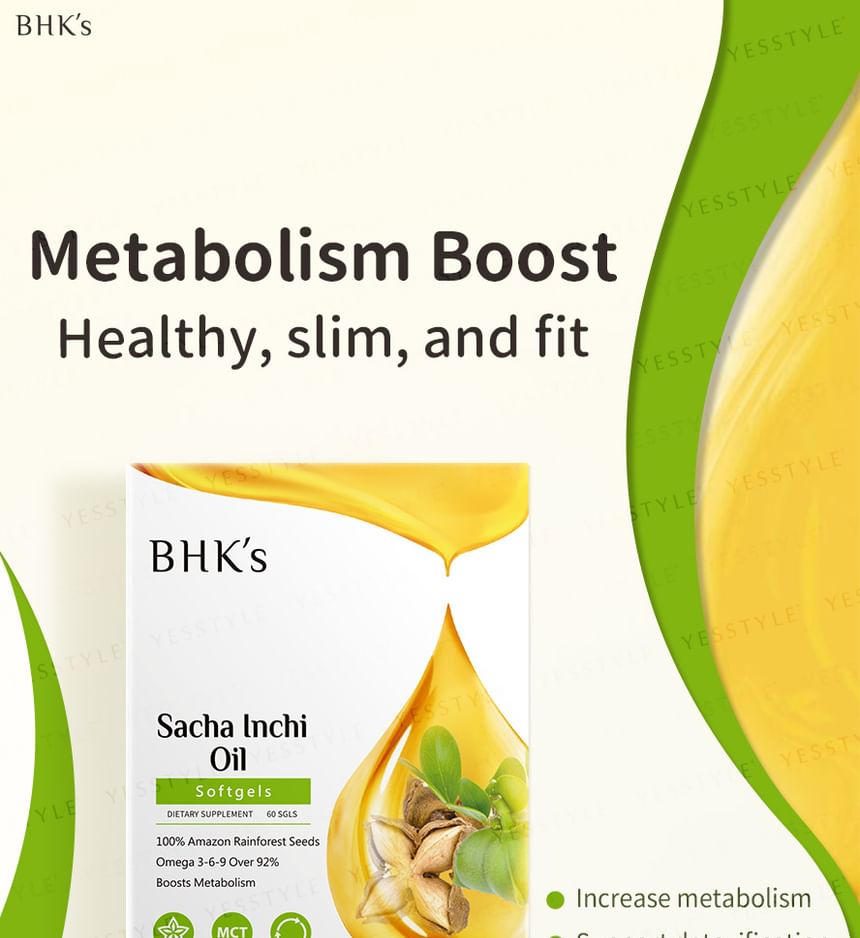BHK’s - Sacha Inchi Oil Softgel, 60 softgels, 240 g, 4713051524239