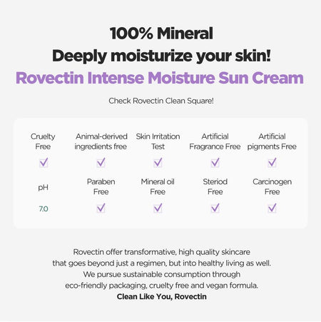 ROVECTIN - Intense Nourishing Moisture Sun Cream, Renewal - 50ml, 80 g, 8809348502632