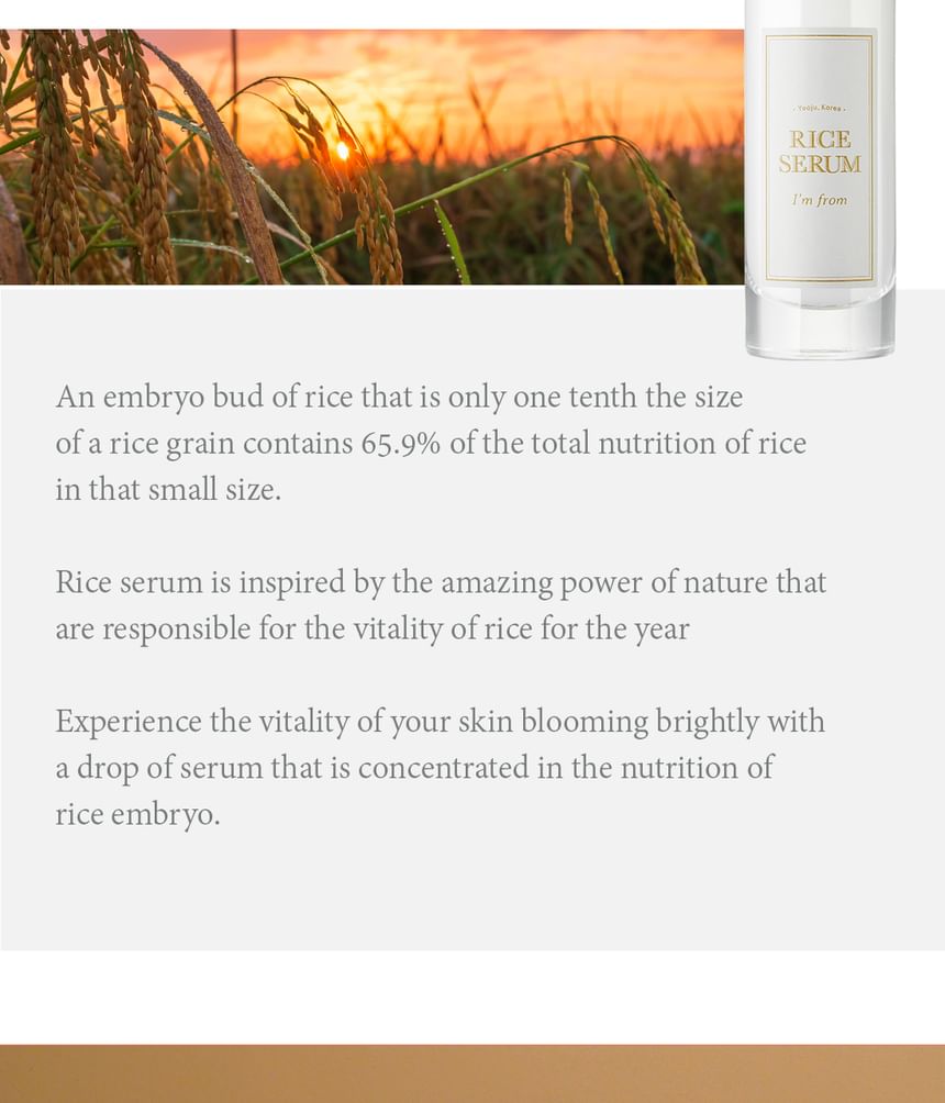 I’m from - Rice Serum, 30ml, 140 g, 8809525930531