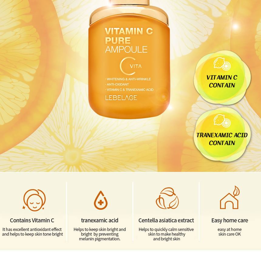 LEBELAGE - Vitamin C Pure Ampoule, 35ml, 185 g, 8809445616119