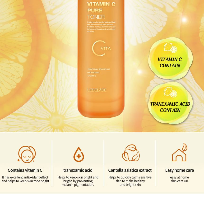 LEBELAGE - Vitamin C Pure Toner, 120ml, 365 g, 8809445616089
