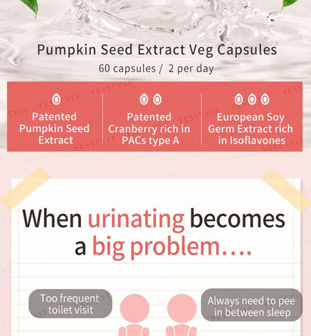 BHK’s - Pumpkin Seed Extract Veg Capsule, 60 capsules, 240 g, 4713051524901