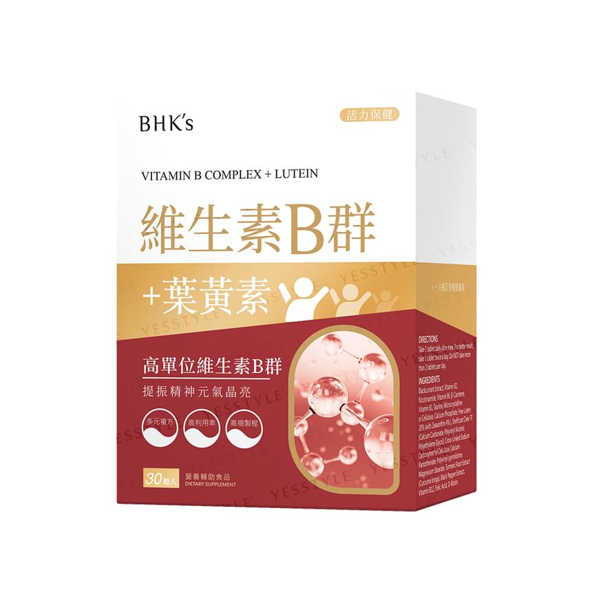 BHK’s - Vitamin B Complex + Lutein Tablet, 30 tablets, 200 g, 4713051520101