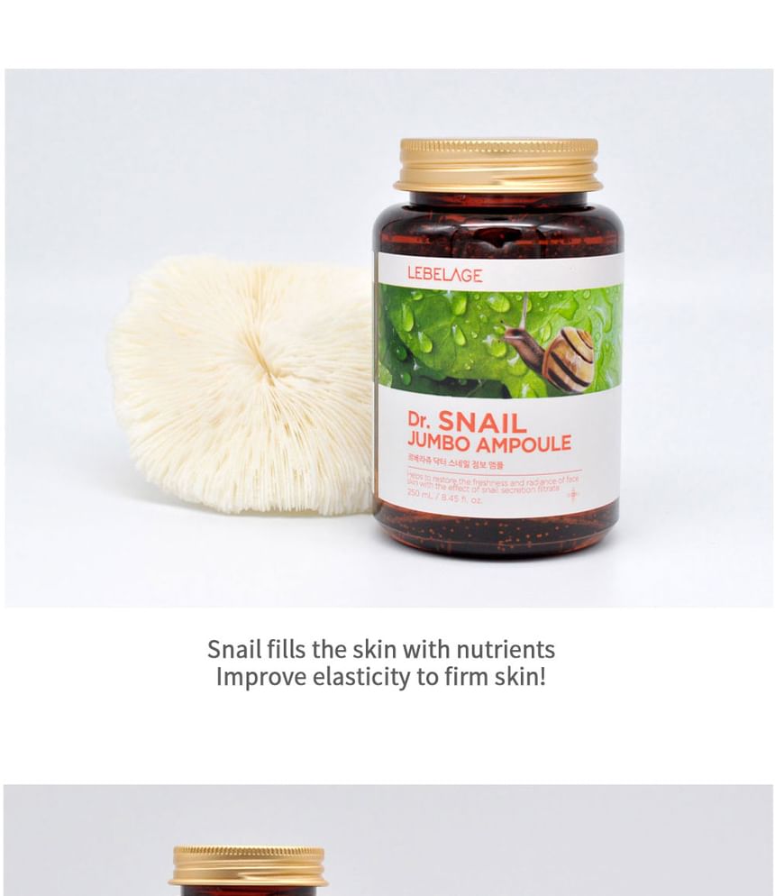 LEBELAGE - Dr. Snail Jumbo Ampoule, 250ml, 337 g, 8809445611565