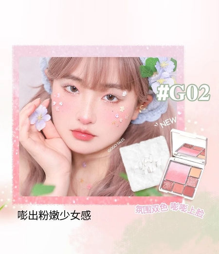 GOGO TALES - Soft Mist Blusher Eyeshadow Palette - G02, #G02 - 14g, 116 g, 6976447660845