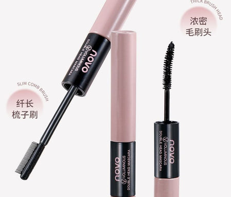 NOVO - Voluminous Double Head Mascara, Black Tea - 6.5g, 30 g, 6944787760716