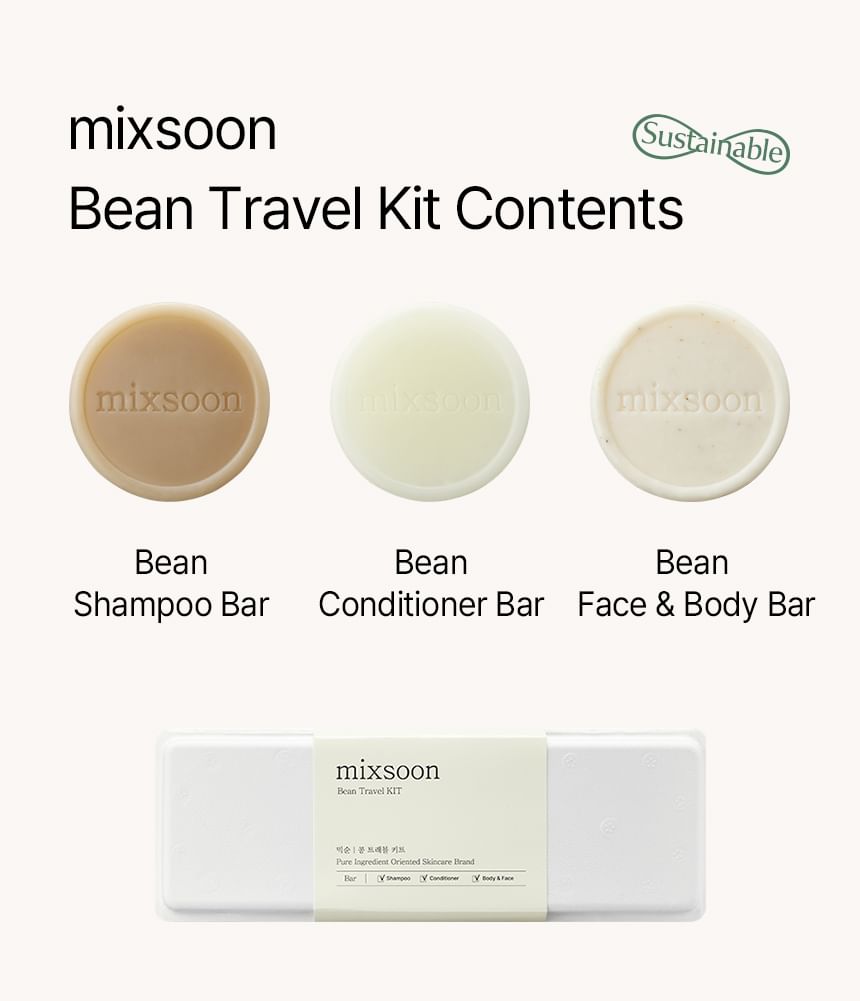 mixsoon - Bean Travel Kit, 3 pcs, 102 g, 8809732912863