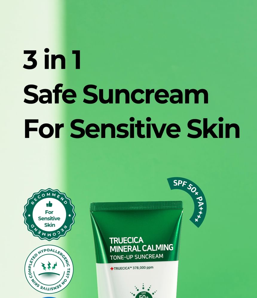SOME BY MI - Truecica Mineral Calming Tone-Up Suncream, 2024 Version - 50ml, 87 g, 8809647391609