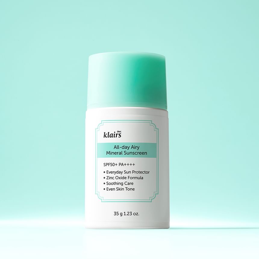 Dear, Klairs - All-day Airy Mineral Sunscreen Jumbo, 60g, 94 g, 8809572892424