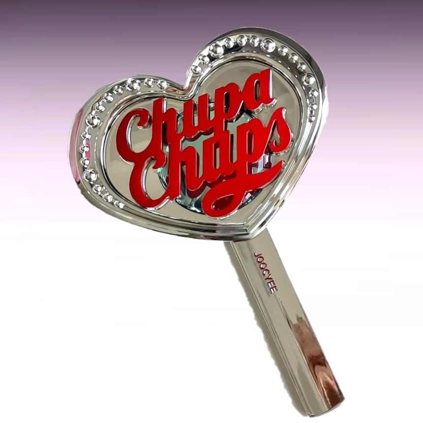JOOCYEE - Special Edition Handheld Heart Mirror, #Chupa Chups Heart Mirror, 176 g, 6974146263541
