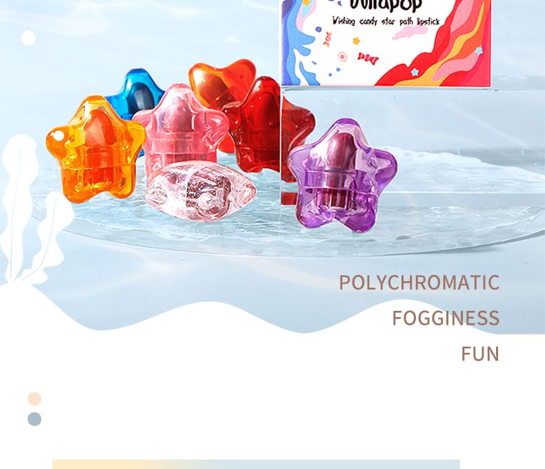 JULIA POP - Wishing Candy Stars 9 Colours Mini Matte Lipstick Set, 9pcs x 1g, 55 g, 6951286442470