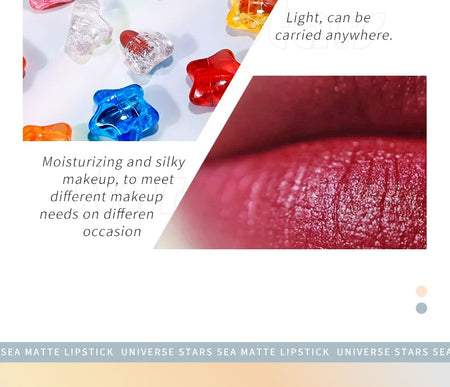 JULIA POP - Wishing Candy Stars 9 Colours Mini Matte Lipstick Set, 9pcs x 1g, 55 g, 6951286442470