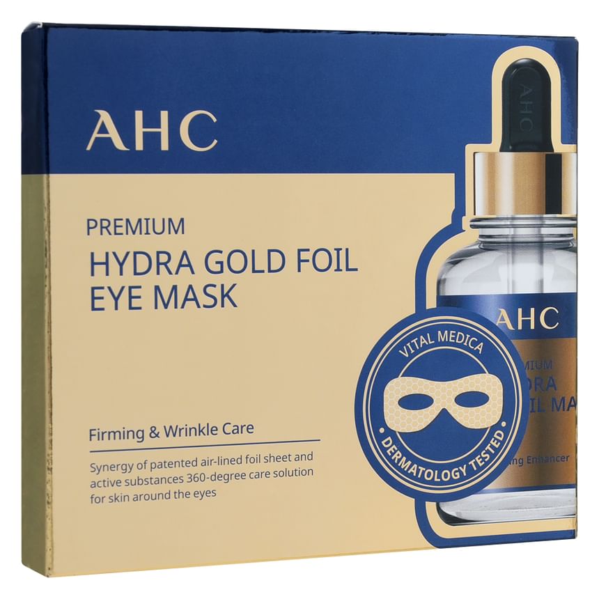 A.H.C - Premium Hydra Gold Foil Eye Mask Set, 7ml x 5 sheets, 97 g, 8809611686786