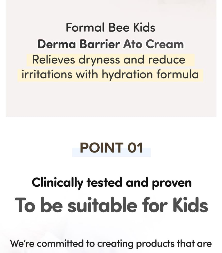 Formal Bee - Kids Derma Barrier Ato Cream + Stick Balm Special Set, 3 pcs, 432 g, 8809670682590