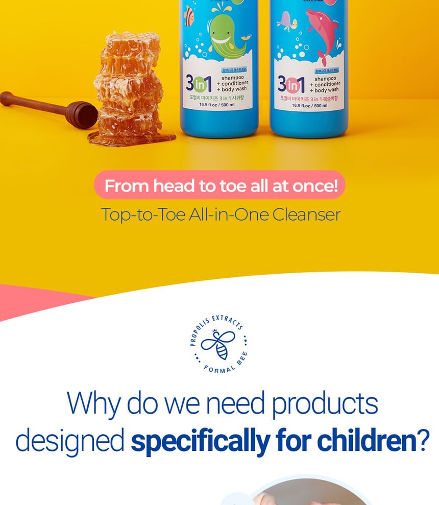 Formal Bee - Kids 3in1 Peach Mini, 30ml, 38 g, 8809670682125