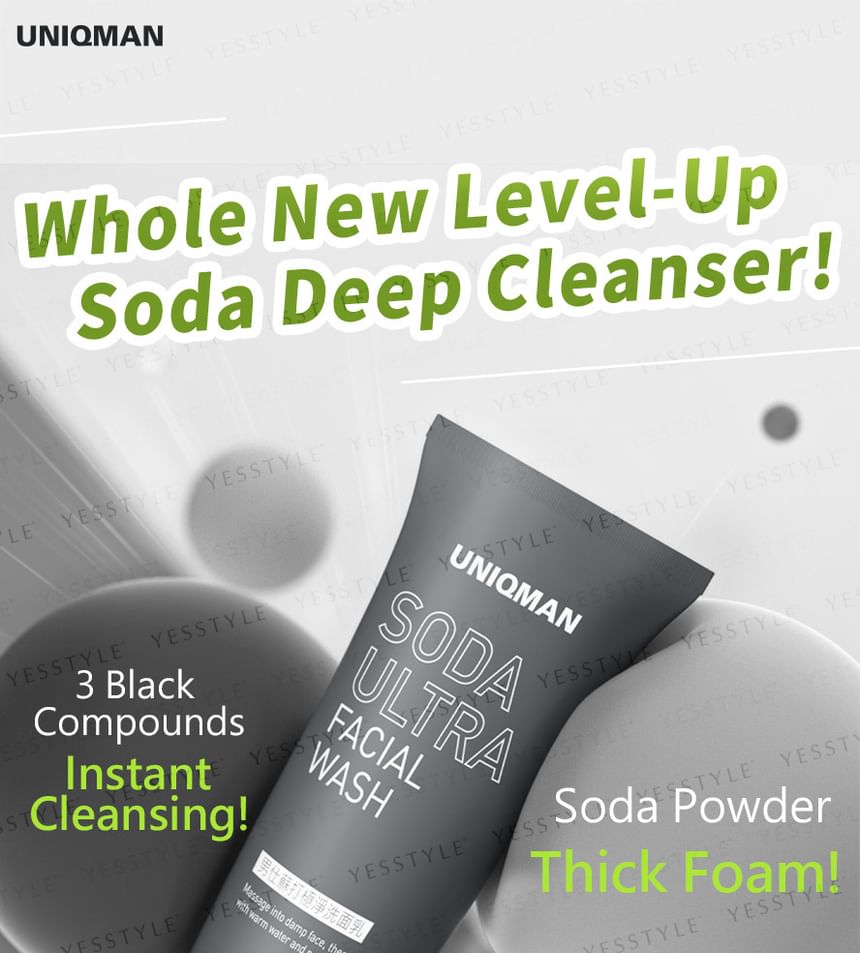 BHK’s - Uniqman Soda Ultra Facial Wash, 100ml, 150 g, 4713051527698