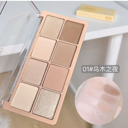 Gege Bear - Shimmer 8 Colors Eyeshadow Palette - Ebony Night, #Ebony Night - 12.4g, 100 g, 6942344600840