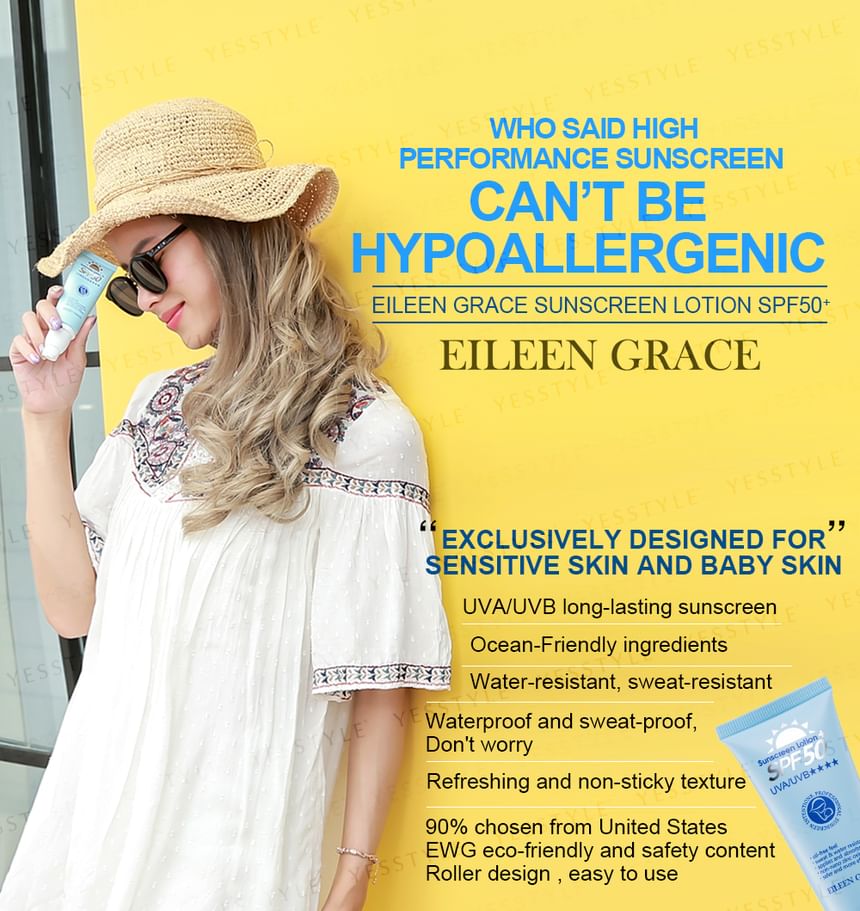 EILEEN GRACE - Sunscreen Lotion SPF 50 PA++++, 40ml, 100 g, 4717002592582