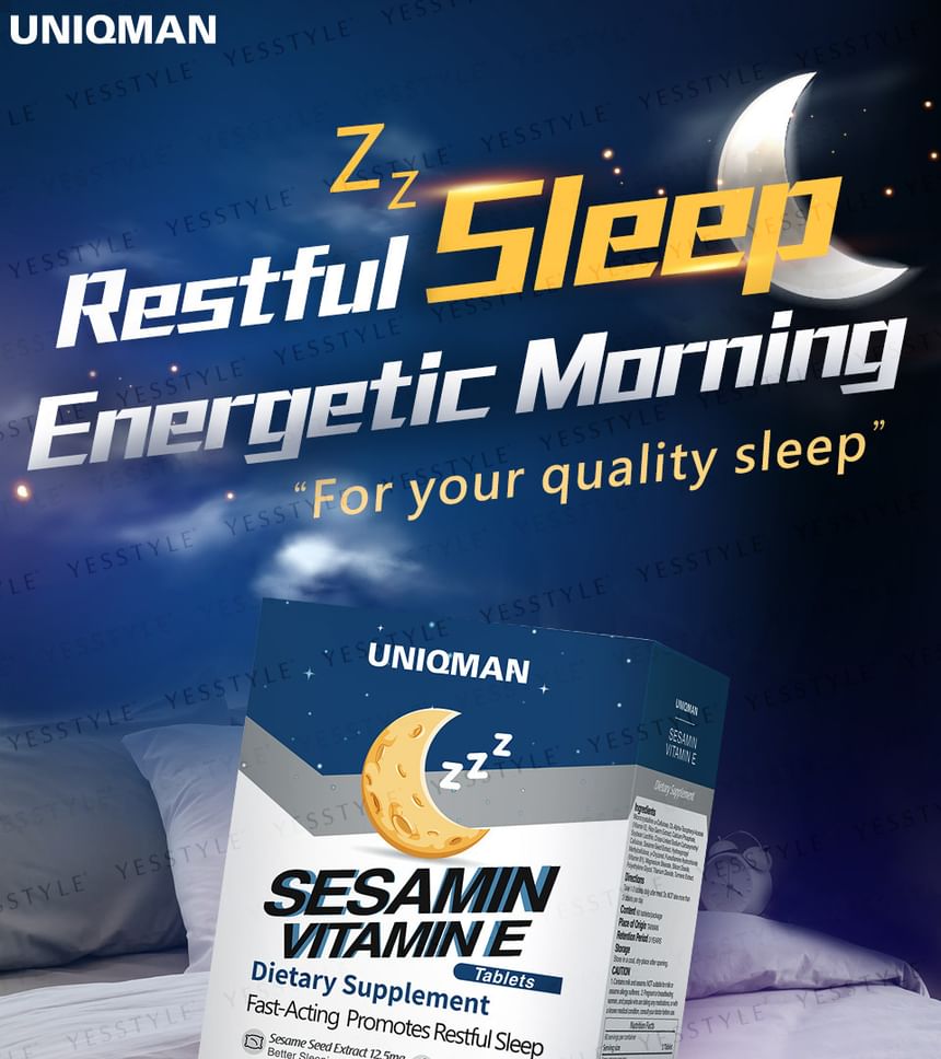 BHK’s - Uniqman Sesamin Vitamin E Tablet, 60 tablets, 240 g, 4713051527506