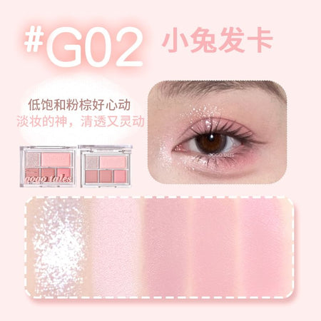 GOGO TALES - 5 Color Eyeshadow - G02, #G02 - 10g, 70 g, 6955416236892
