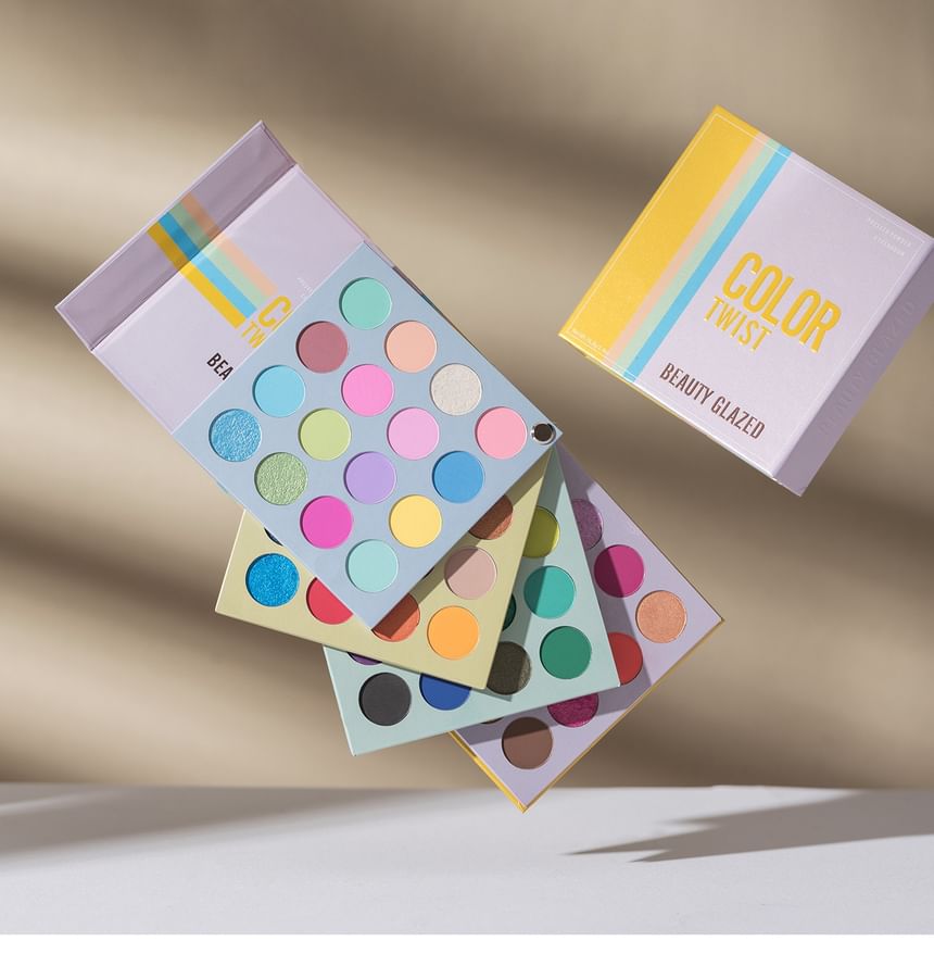 BEAUTY GLAZED - 64 Colour Twist Eyeshadow Palette, 64 Colours Palette - 76.8g, 219 g, 6970201940785