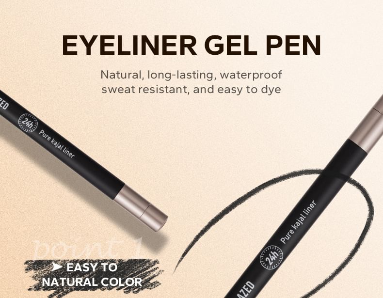 BEAUTY GLAZED - Pure Eyeliner Pen, Black - 0.6g, 20 g, 6975640632130