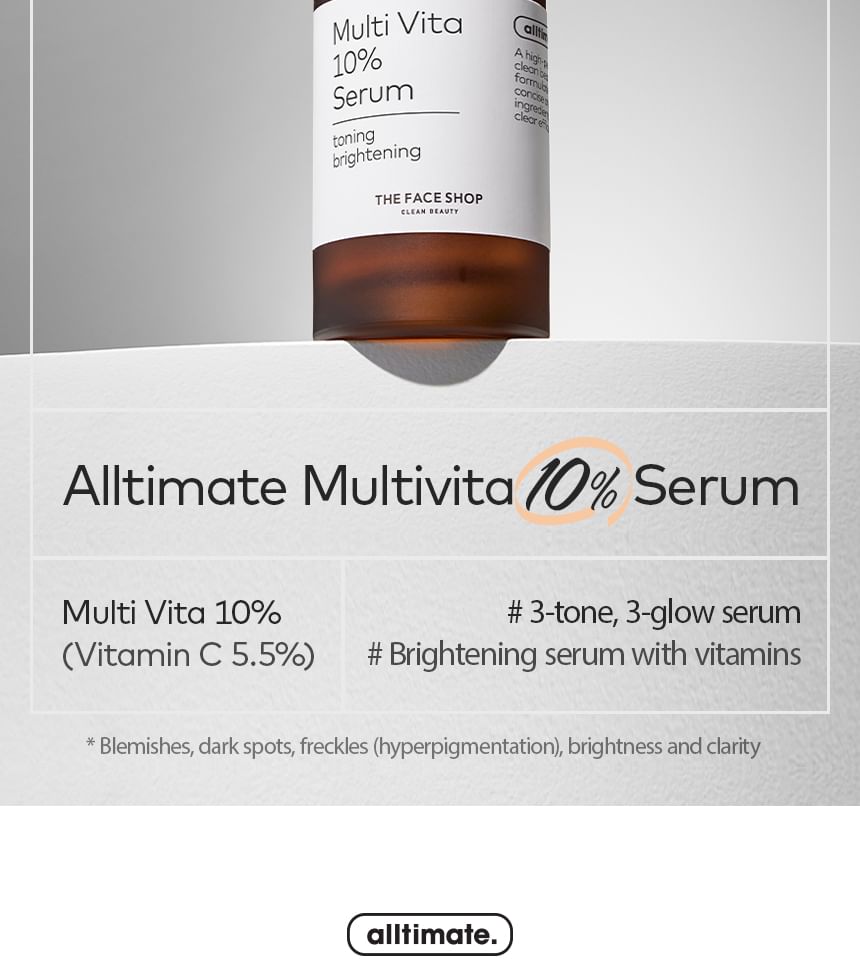 THE FACE SHOP - Alltimate Multi Vita 10% Serum, 30ml, 147 g, 8809949488748
