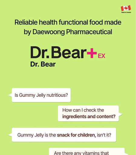 DAEWOONG - Dr. Bear+ EX Calcium VitaminD Gummy, 2.5g x 60 pcs, 217 g, 625349024403