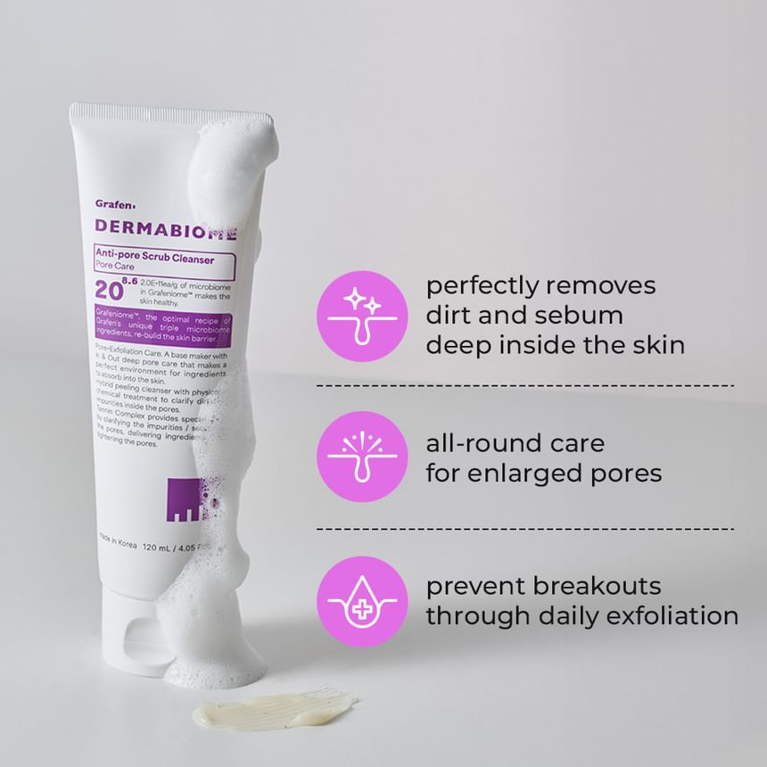 GRAFEN - Dermabiome Anti-pore Scrub Cleanser, 120ml, 300 g, 8809642617872