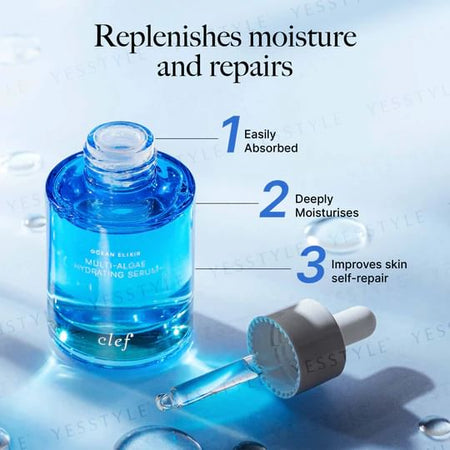 clef - Ocean Elixir Multi-Algae Hydrating Serum, 50ml, 180 g, 9556839900055