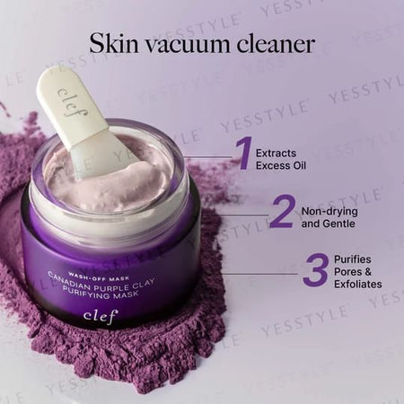 clef - Canadian Purple Clay Purifying Mask, 100g, 240 g, 9556839900260