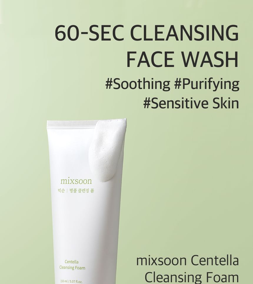 mixsoon - Centella Cleansing Foam, 2024 Version - 150ml, 203 g, 8809732912214