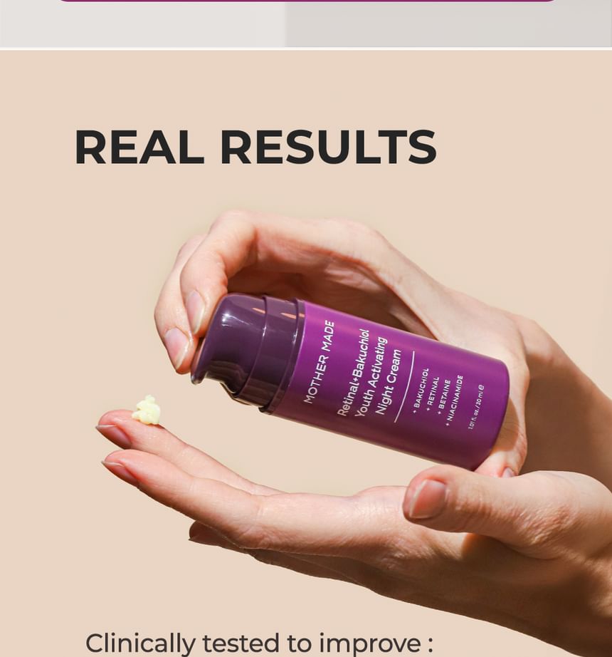 MOTHER MADE - Retinal+Bakuchiol Youth Activating Night Cream, 30ml, 80 g, 8809380062019
