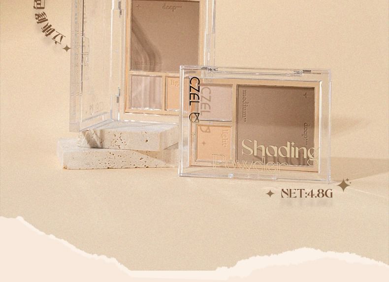 CZEL - 3D Color Correction Highlight & Contour Palette, 4.8g, 40 g, 6957574872493