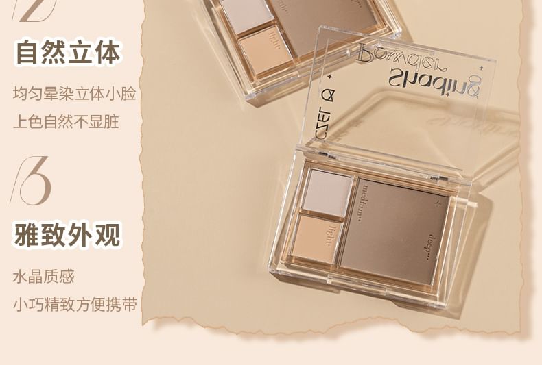 CZEL - 3D Color Correction Highlight & Contour Palette, 4.8g, 40 g, 6957574872493