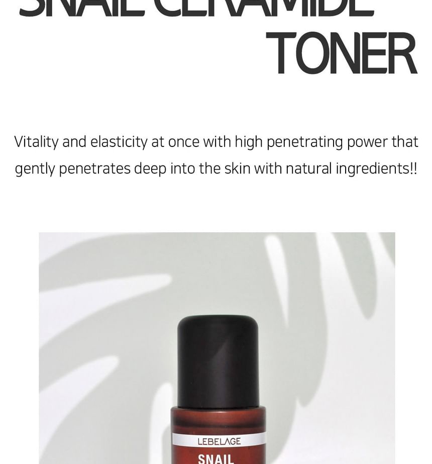LEBELAGE - Snail Ceramide Toner, 300ml, 420 g, 8809445611671