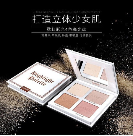 IMAGIC - 4 Colour Highlighter Palette, Highlighter Palette - 18g, 100 g, 