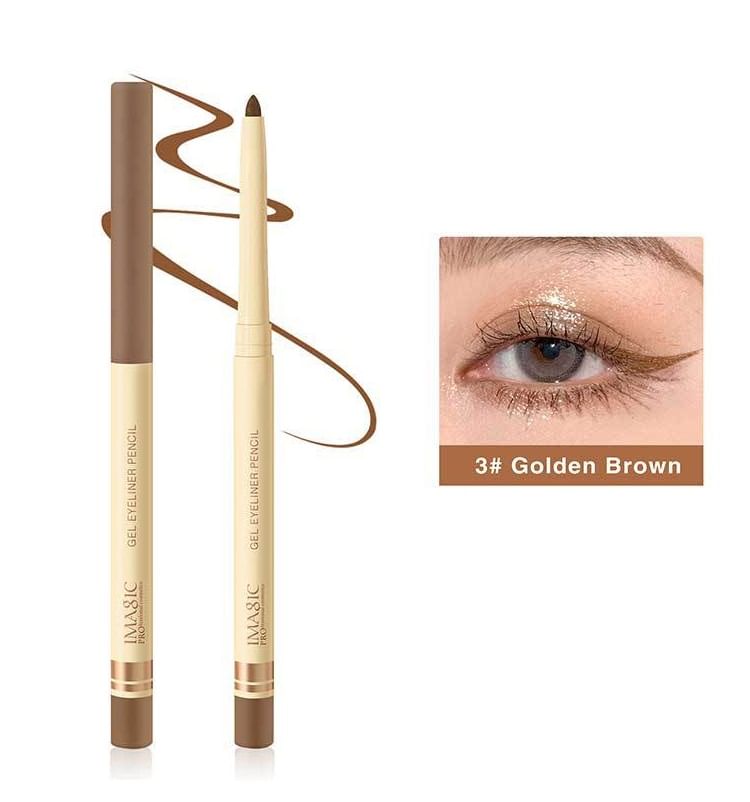 IMAGIC - Shimmer Gel Eyeliner Pencil, #3 Golden Brown - 0.35g, 12 g, 6970855702883