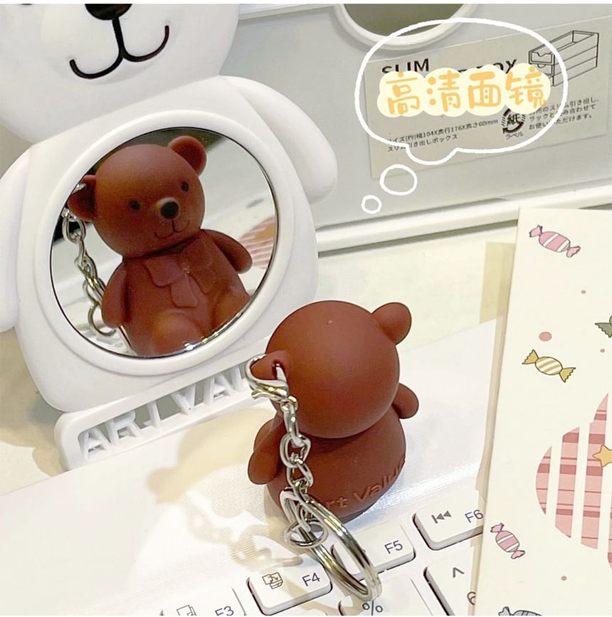 Art Value - Cartoon Bear Portable Mirror, White - One Size, 50 g, (no barcode)