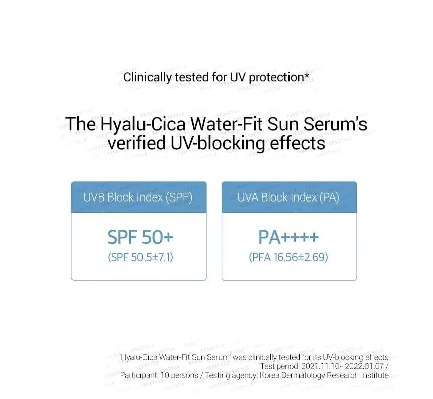 SKIN 1004 - Madagascar Centella Hyalu-Cica Water-Fit Sun Serum Jumbo, 100ml, 134 g, 8809913830603