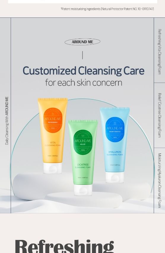 AROUND ME - Refreshing Vita Cleansing Foam, 120ml, 300 g, 8803348049890