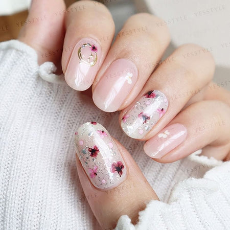 Lunacaca - Myosotis Flowers Nail Art Stickers, 24 pcs, 10 g, 4892024001023